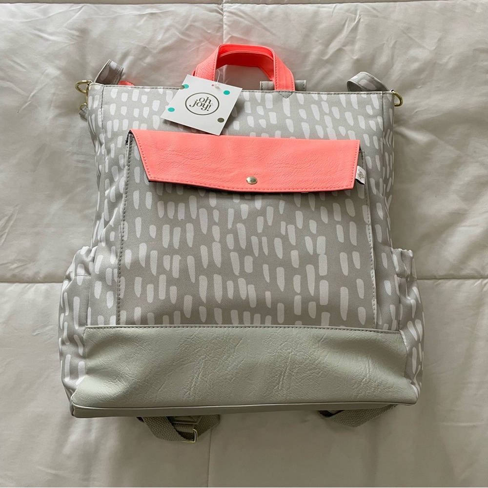 Oh Joy from Target Diaper Backpack, Gray Baby Diaper Bag, Never Used
